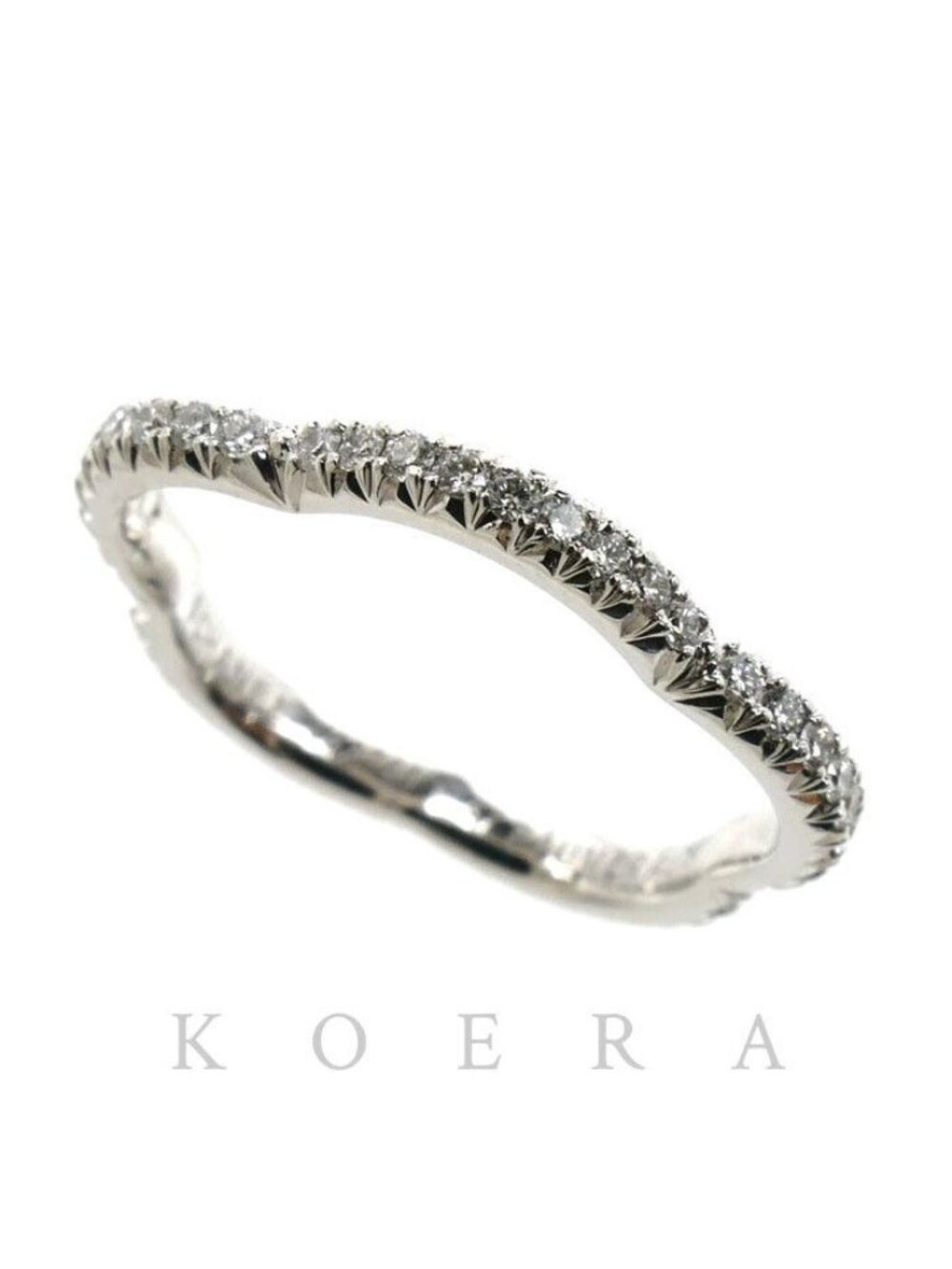 Chanel 18K White Gold Camellia Full Eternity Ring Diamond